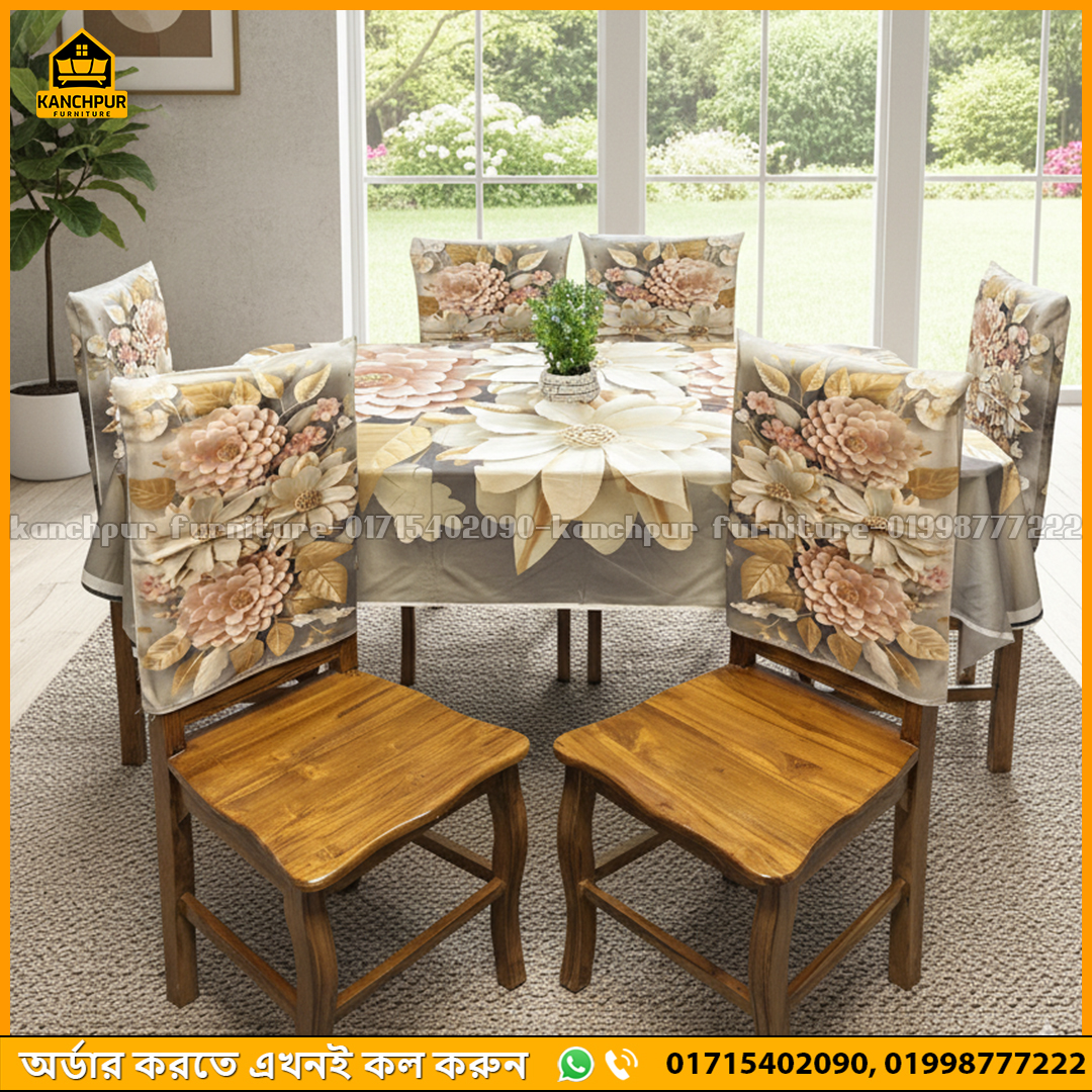 3D Print Dining Table Mat With 6 Chair Covers