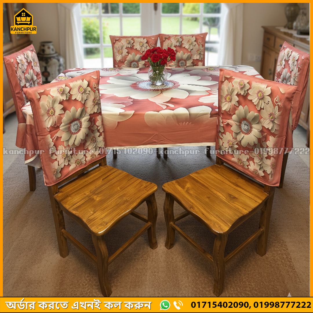 3D Print Dining Table Mat With 6 Chair Covers