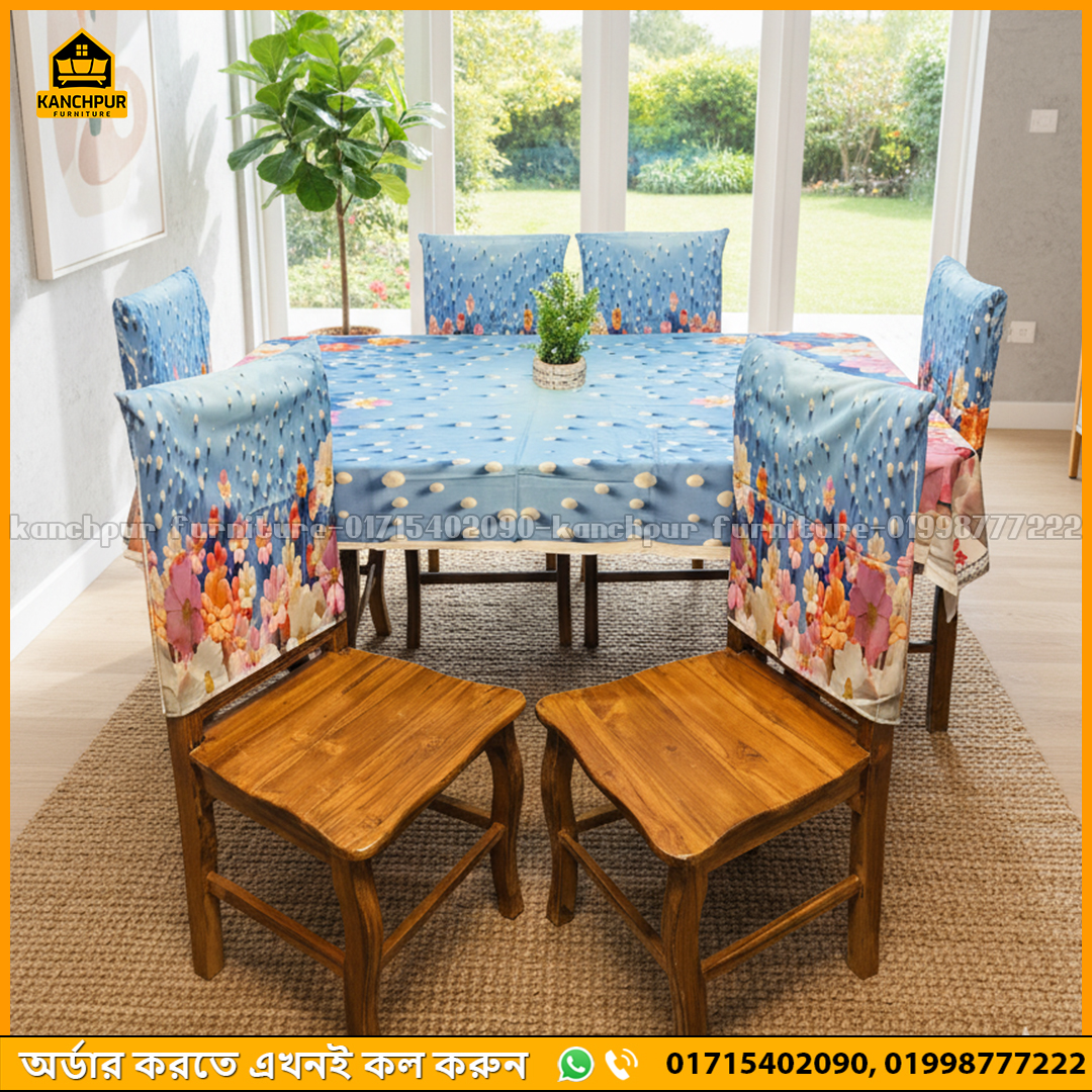 3D Print Dining Table Mat With 6 Chair Covers