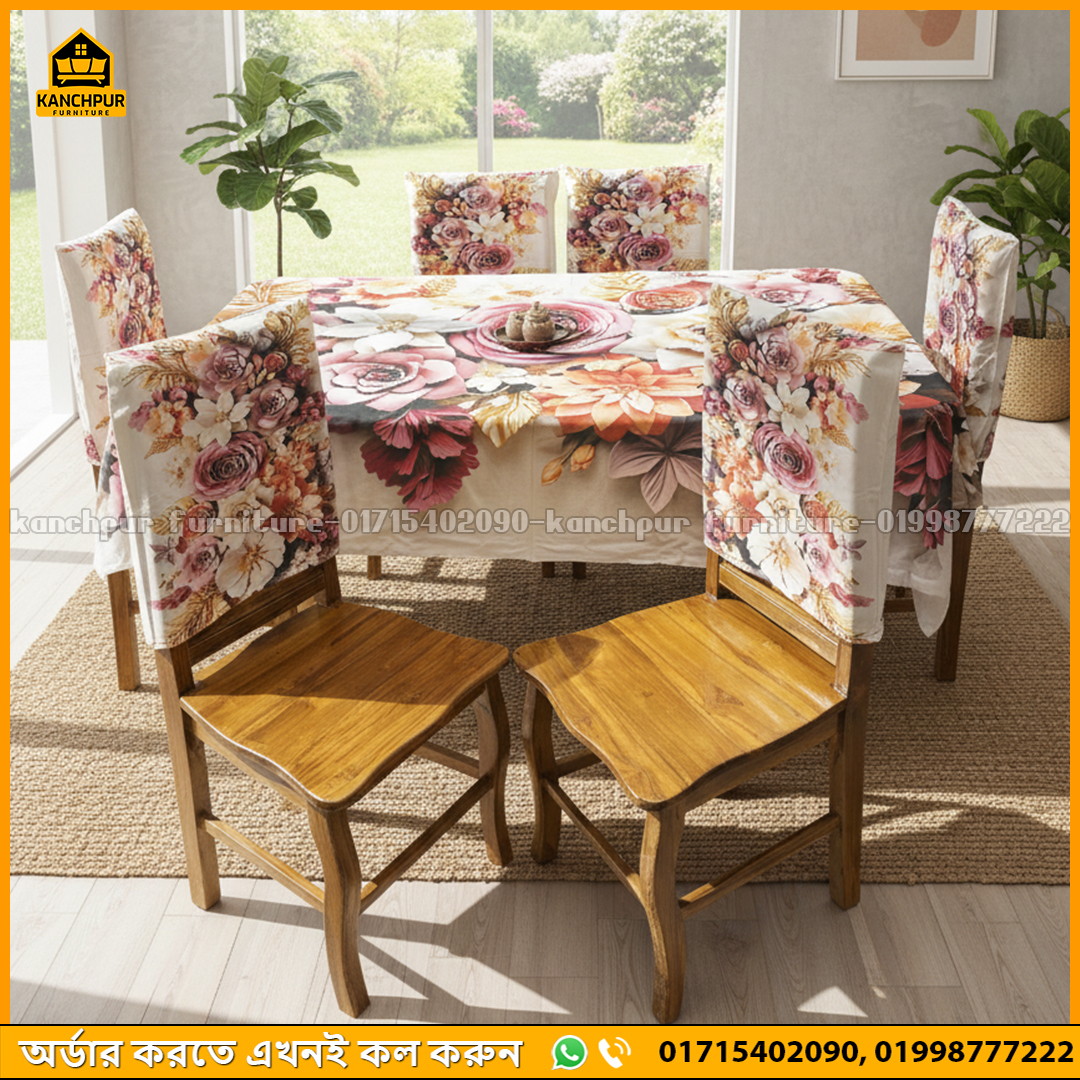 3D Print Dining Table Mat With 6 Chair Covers