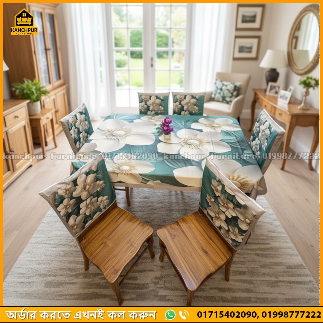 3D Print Dining Table Mat With 6 Chair Covers