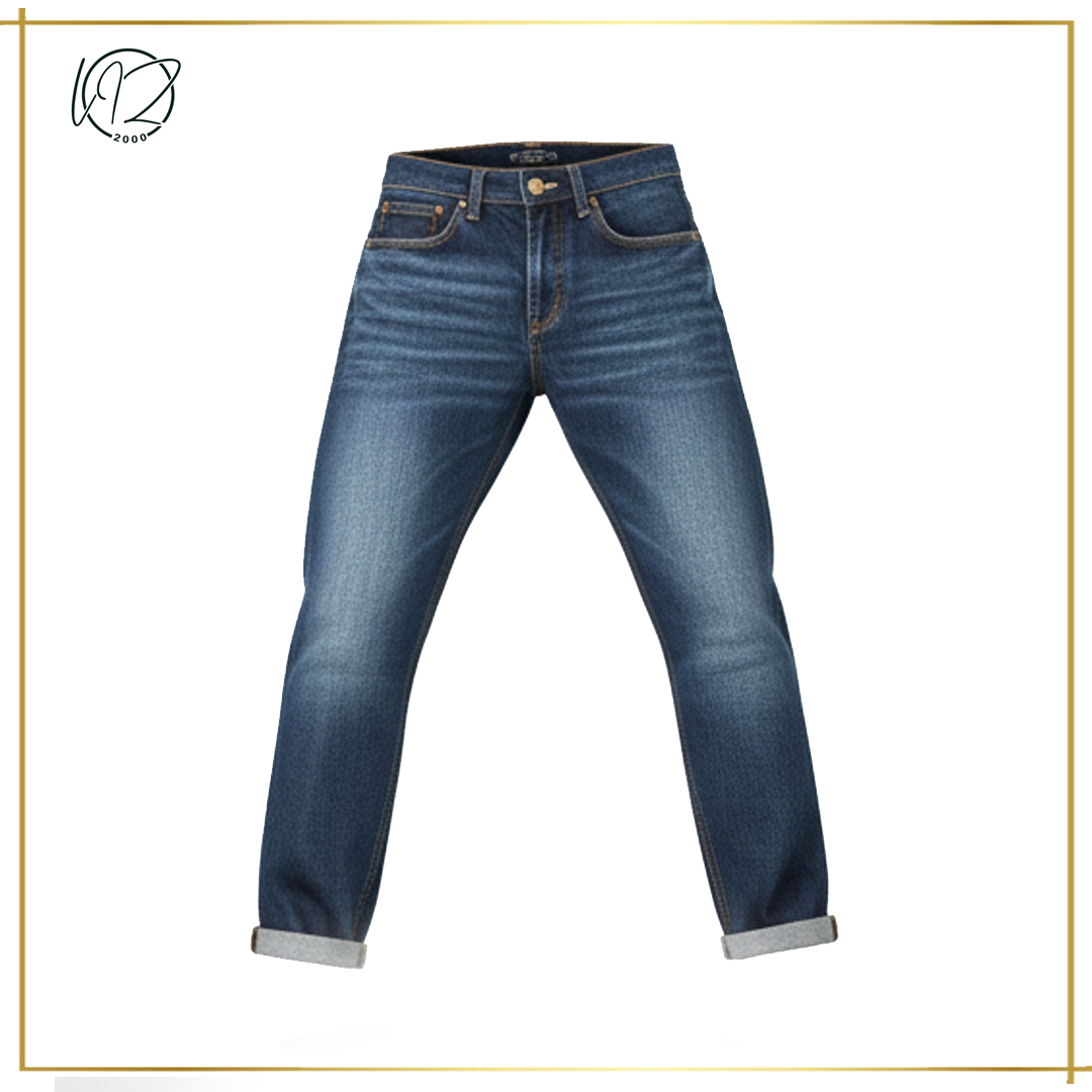 Men’s Classic Blue Denim Pants – Regular Fit