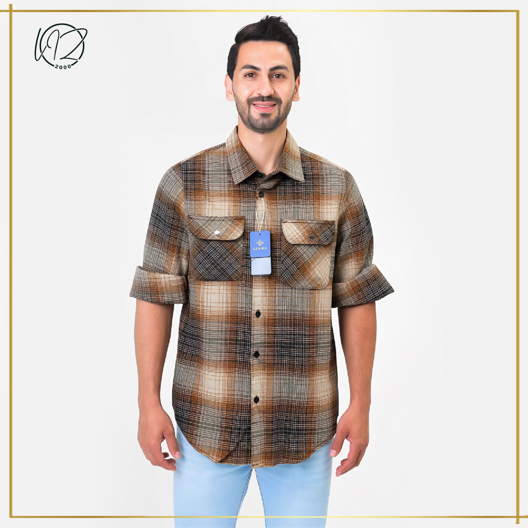 Regular Fit Checkered Casual Shirt